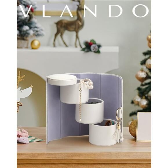 Wedding Gifts for Women, Travel Jewelry Organizer, Bridal Shower Gifts White - Picture 4 of 7